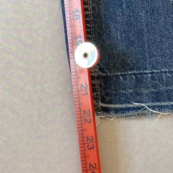 Preloved Made in Italy Blue Mid Cropped Wide Leg Jeans Size 42 - Authentic - Picture 10 of 14